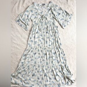 ASOS Ivory Floral Maxi Dress NWT